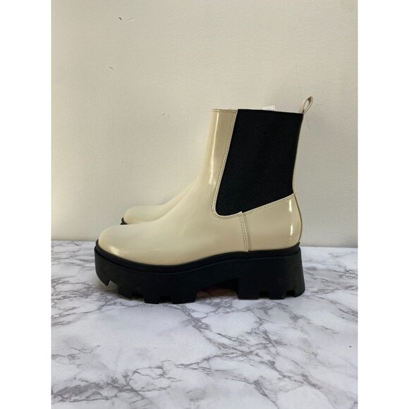 OPEN EDIT Women's  Iris Lug Chelsea Boot In Ivory Sz 8M - Picture 4 of 5